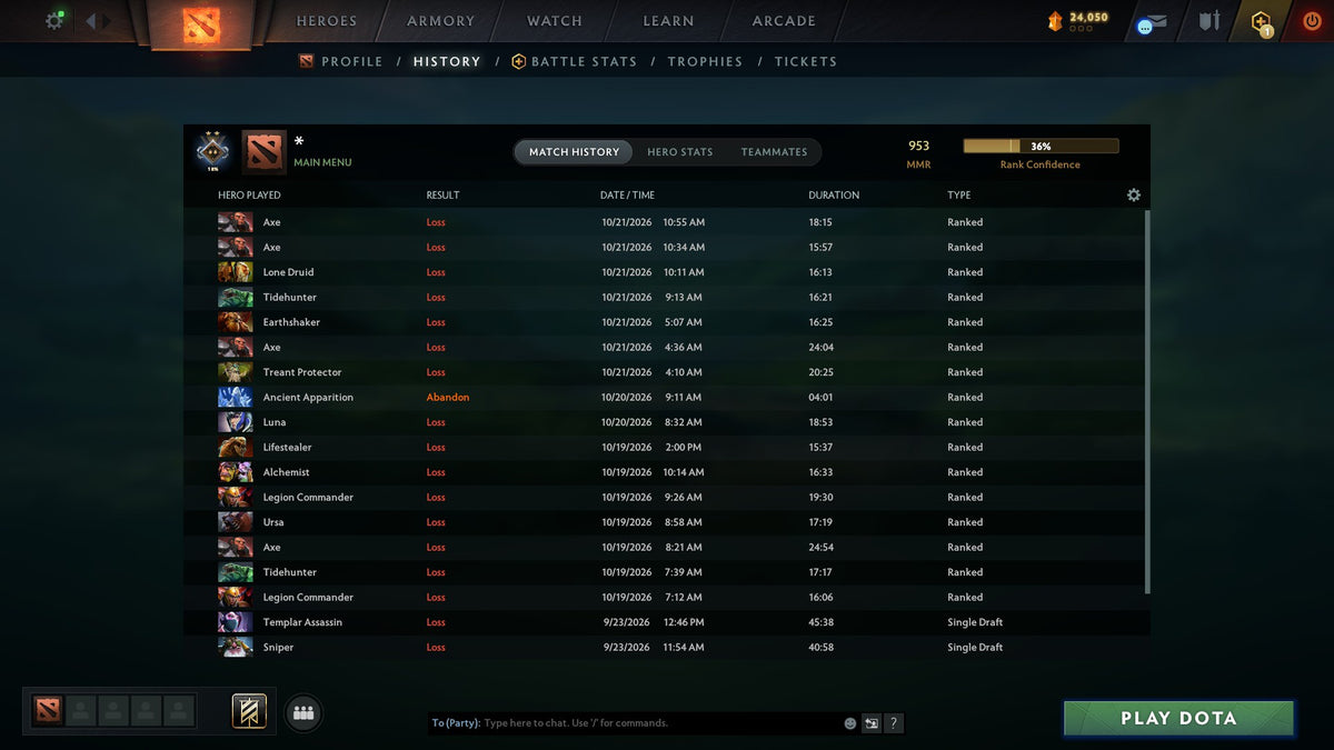 MMR: 953 - Behavior: 11130