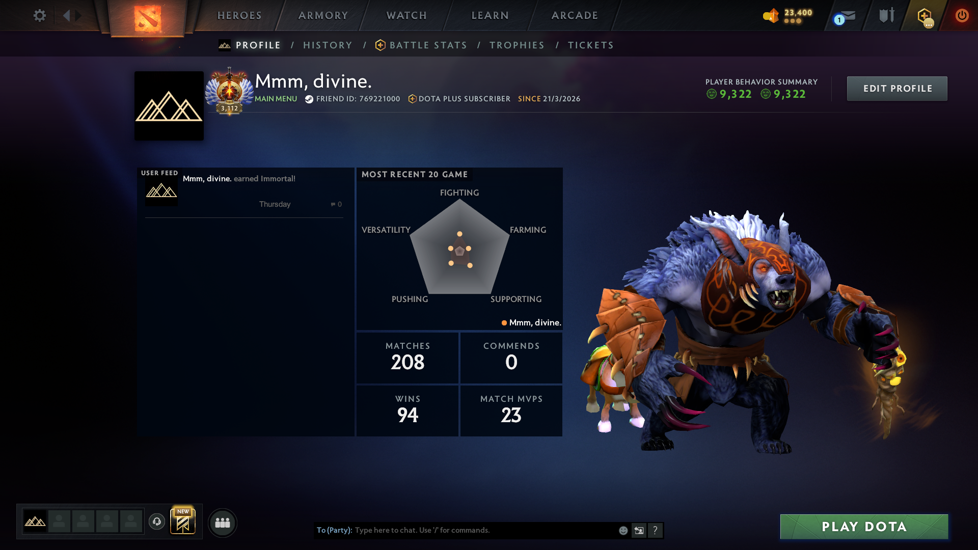 MMR: 7029 - Behavior: 9322