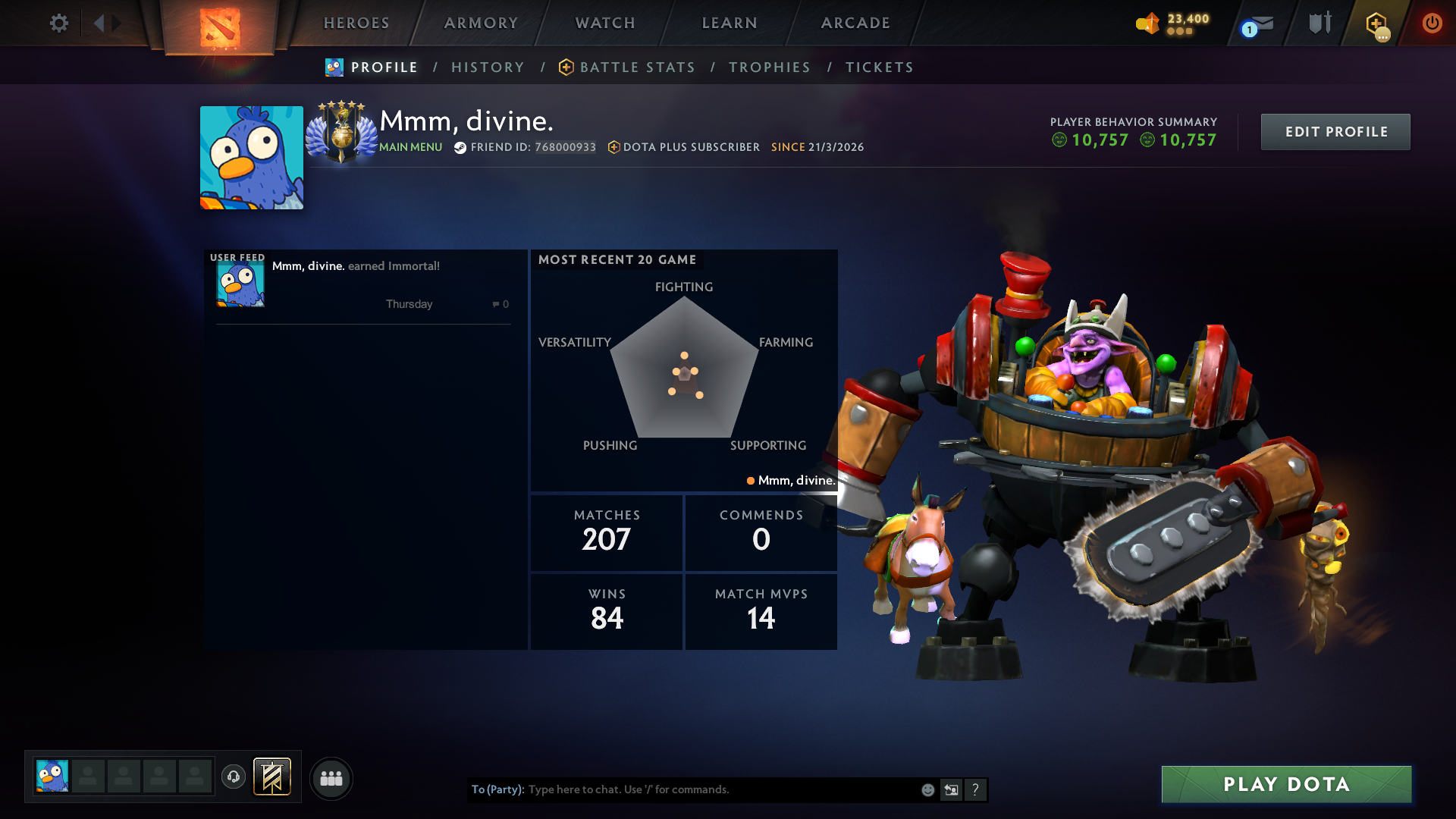 MMR: 5365 - Behavior: 10757