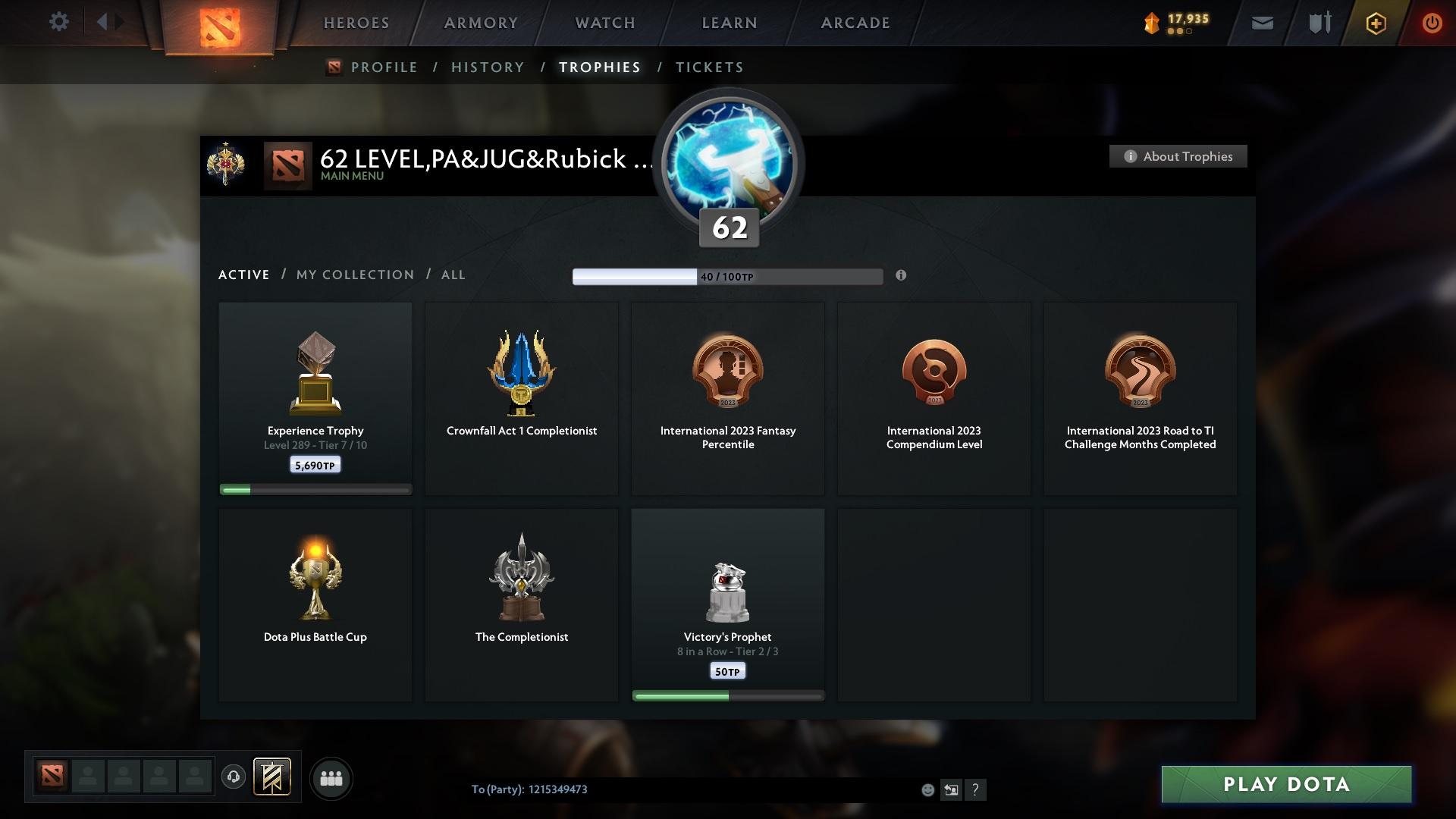 Legend I | MMR: 3089 - Behavior: 11724 - Communication: 11724