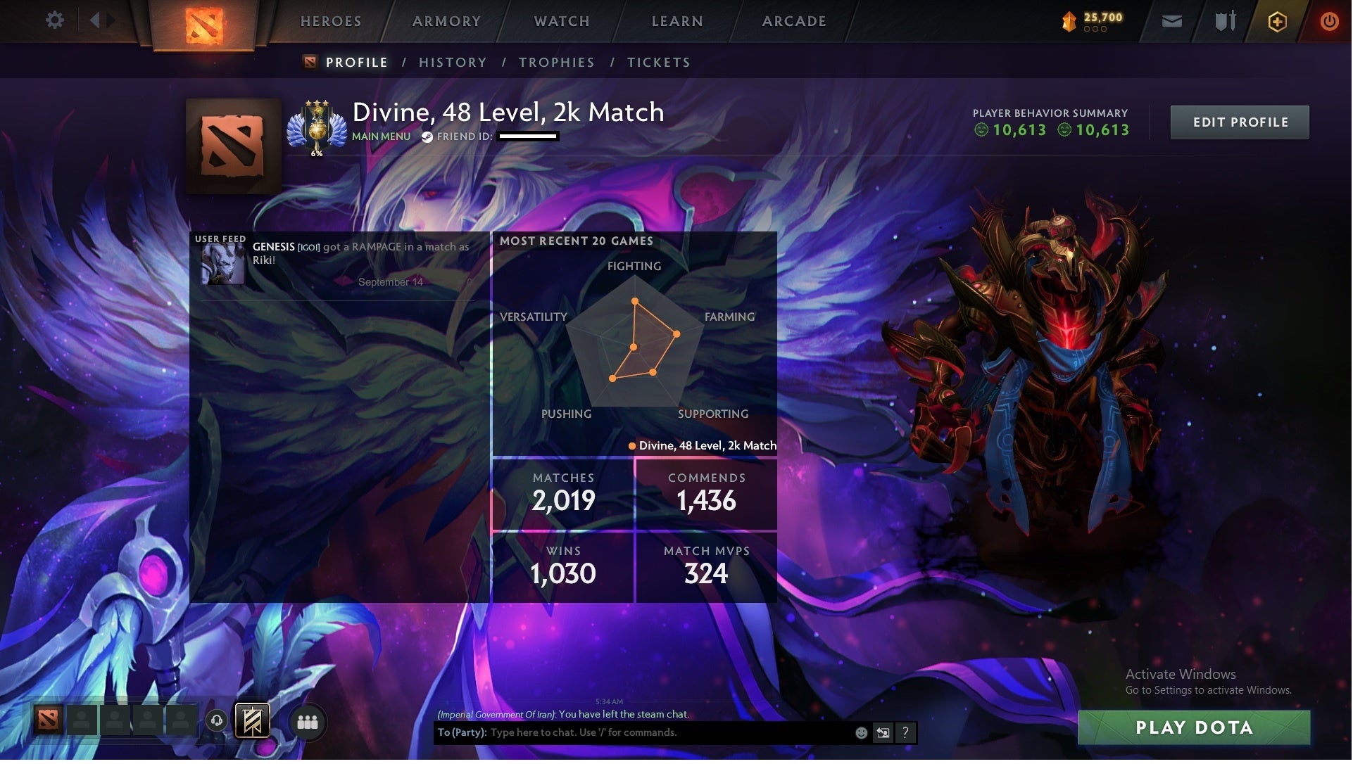 Divine III | MMR: 5033 - Behavior: 10613 - Communication: 10613