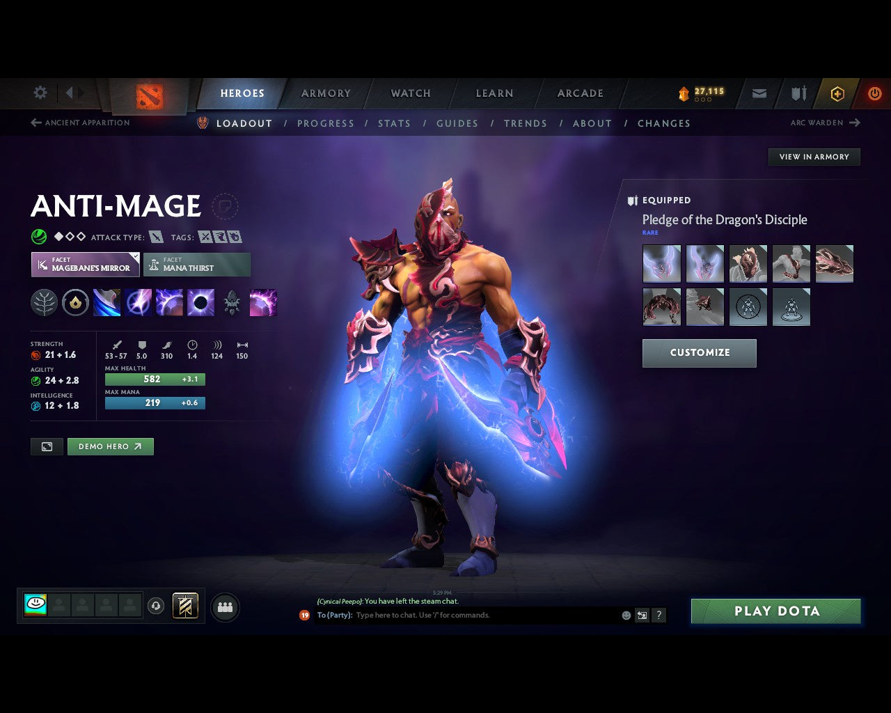 Immortal | MMR: 7124 - Behavior: 10380