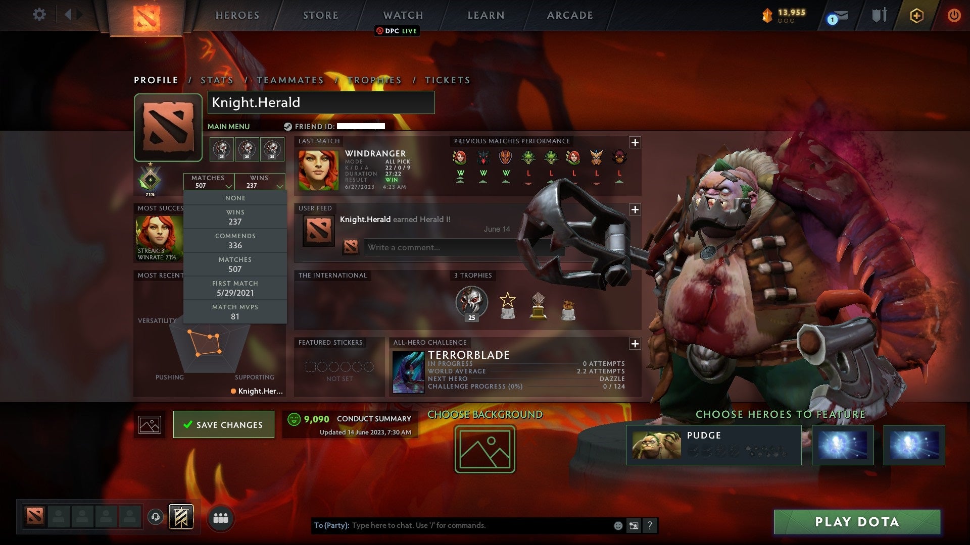 Herald I | MMR: 110 - Behavior: 9090