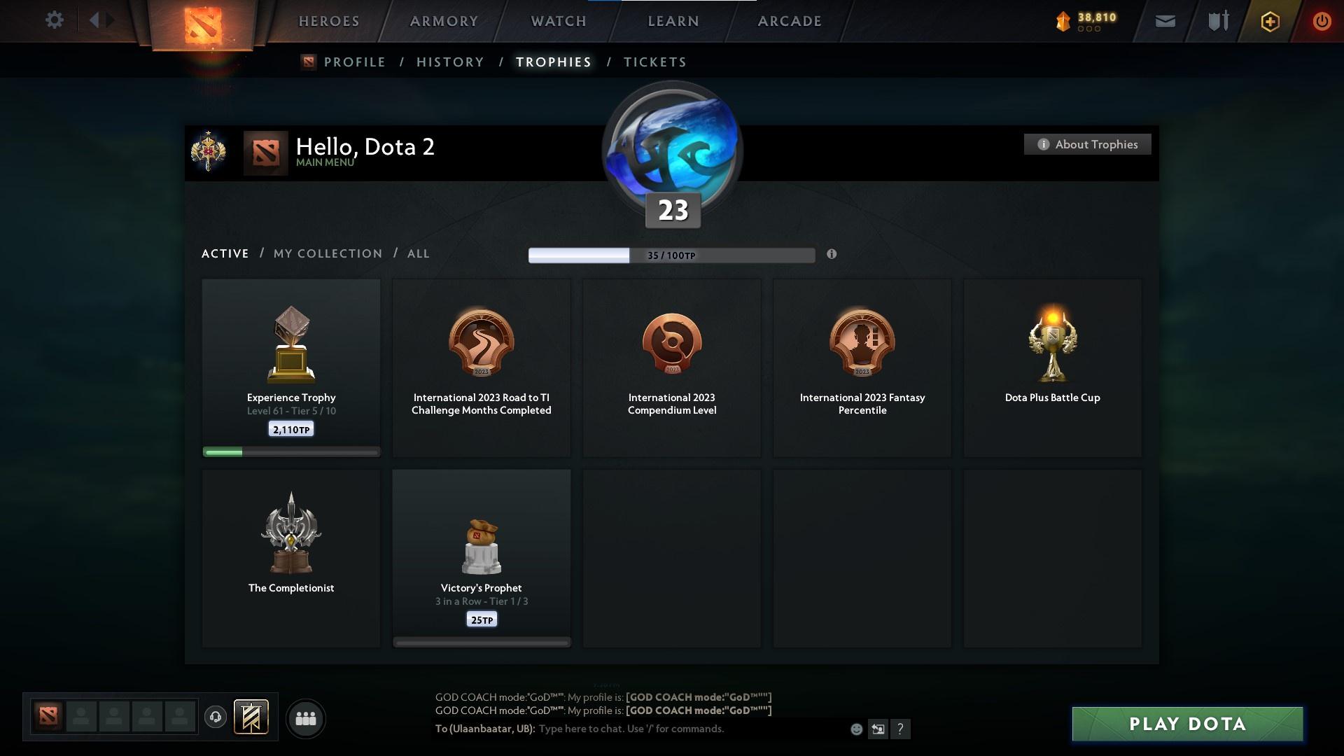 Legend I | MMR: 3191 - Behavior: 8091 - Communication: 8091