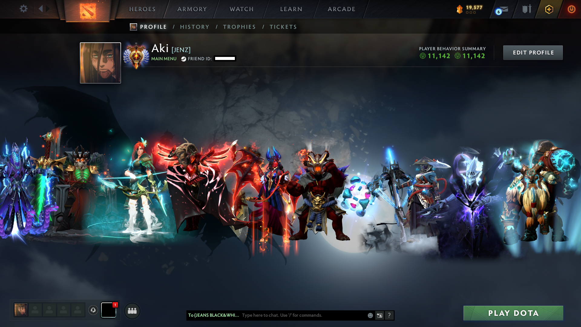 Immortal | MMR: 7483 - Behavior: 11142 - Communication: 11142