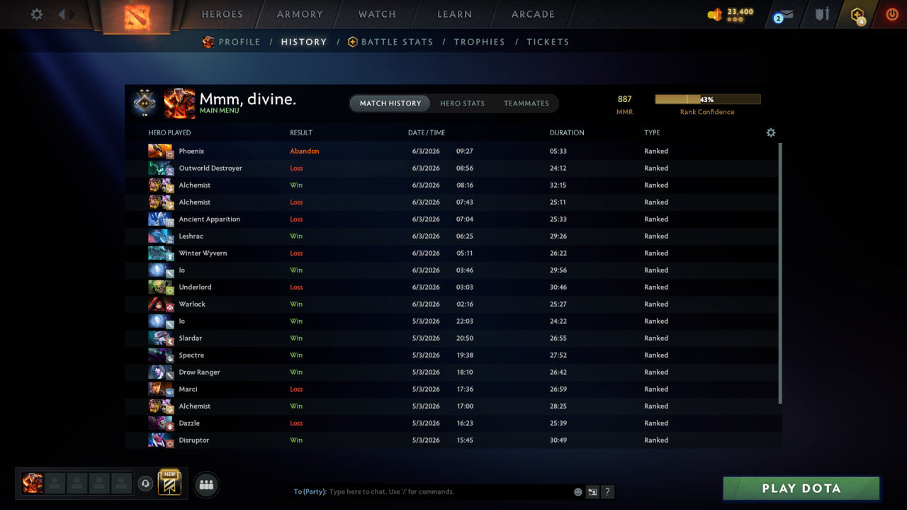 MMR: 887 - Behavior: 11025