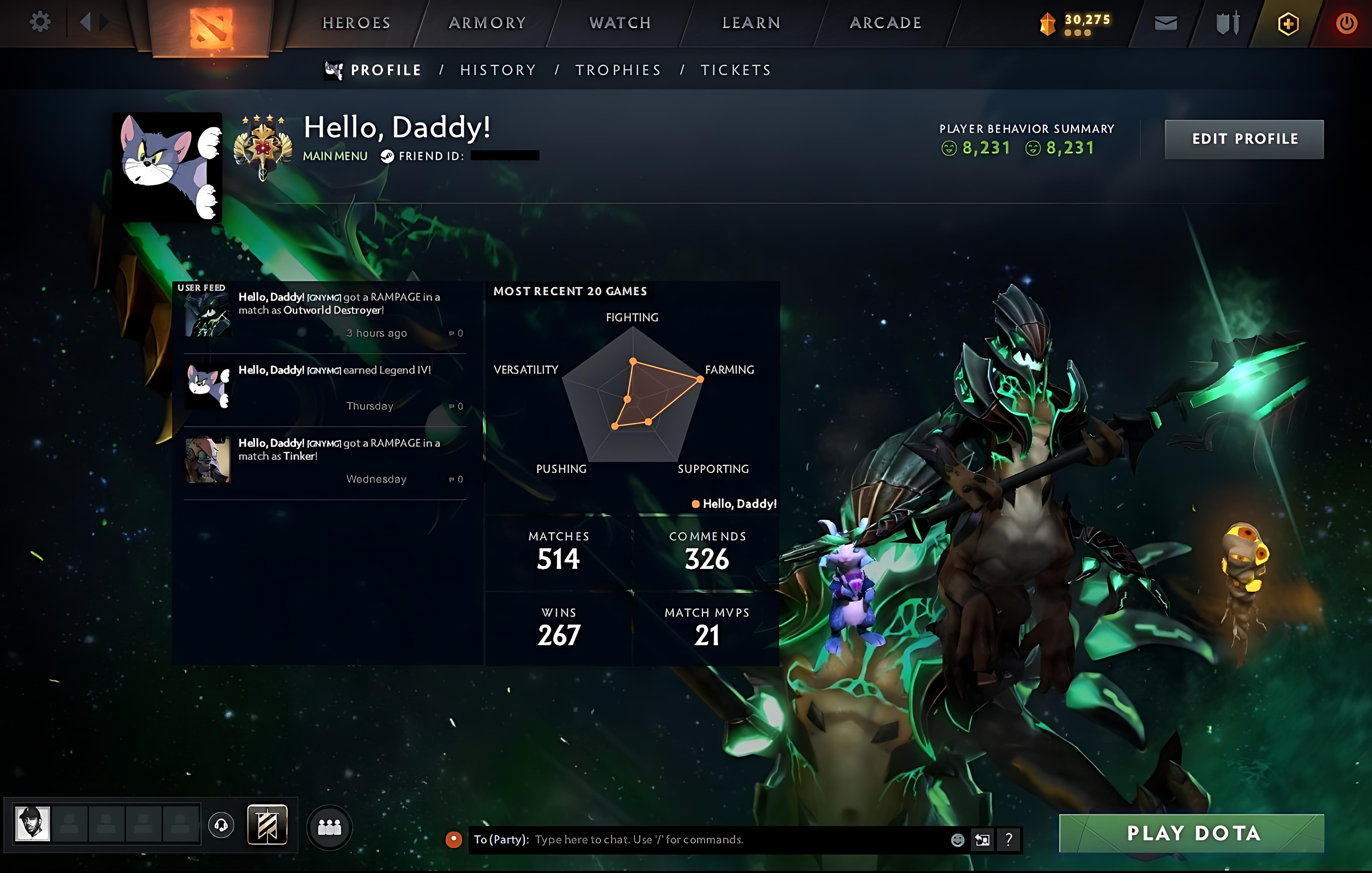 Legend IV | MMR: 3477 - Behavior: 8231 - Communication: 8231