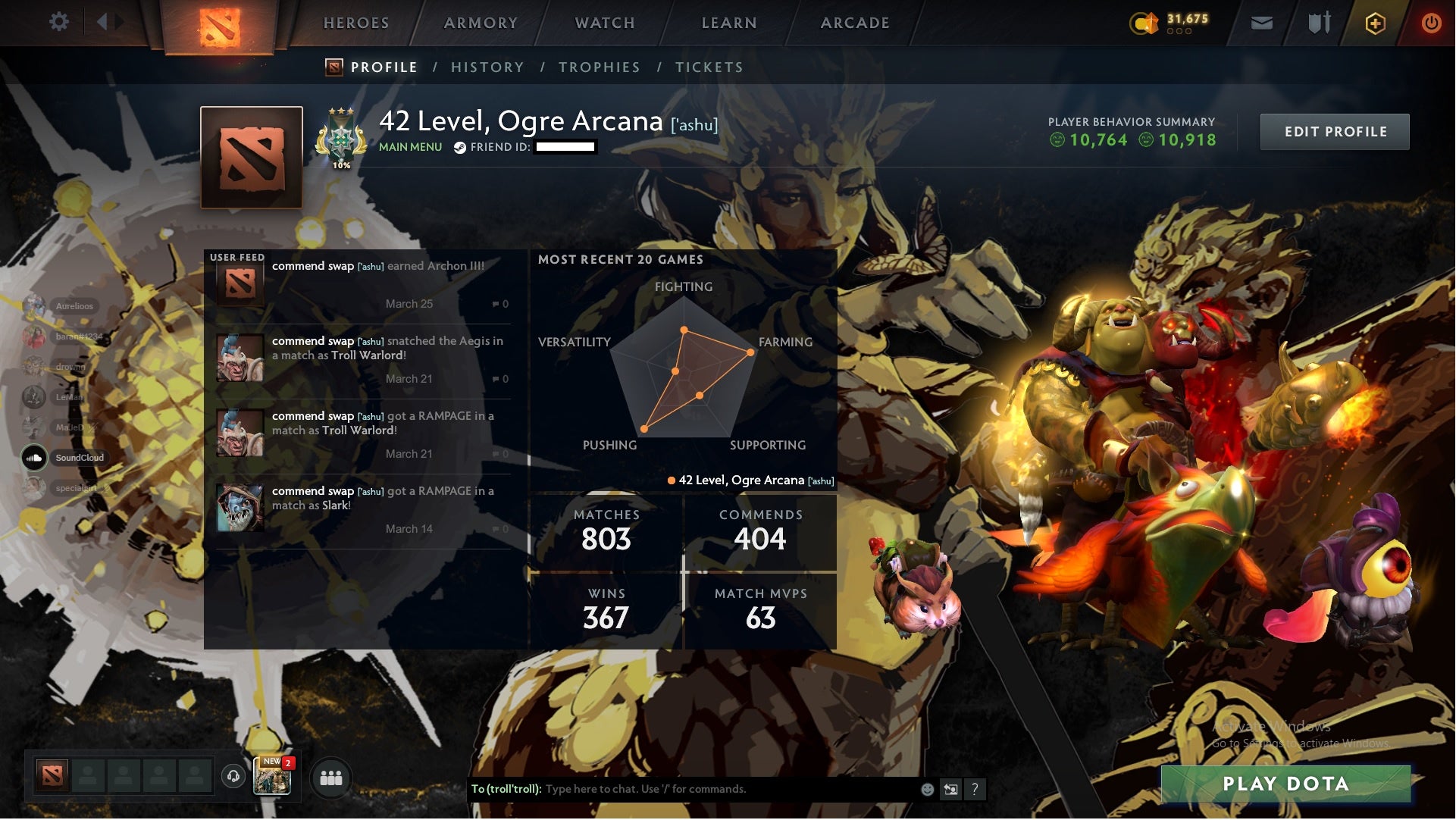 MMR: 2634 - Behavior: 10918