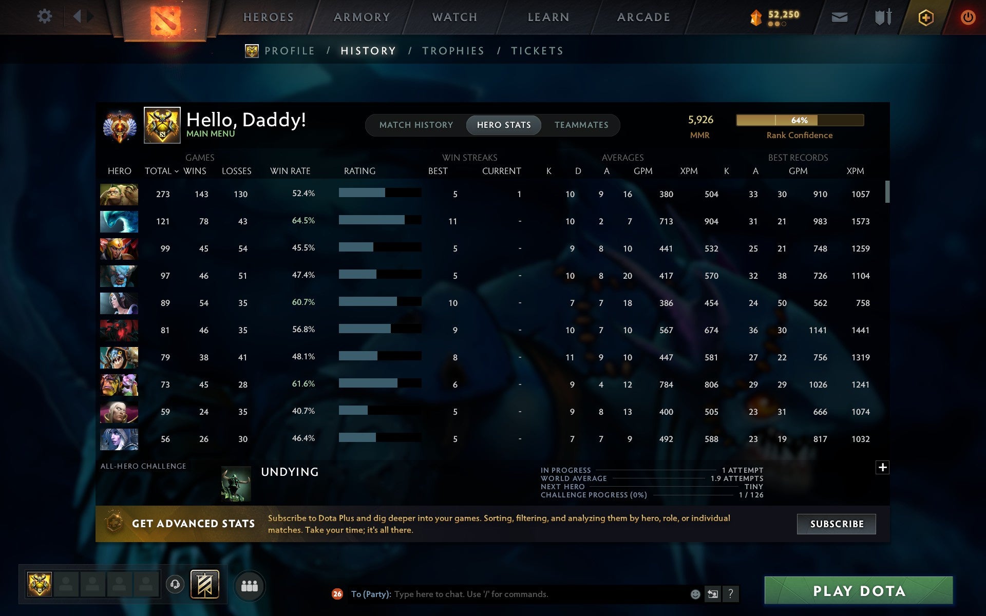 Immortal | MMR: 5926 - Behavior: 11786