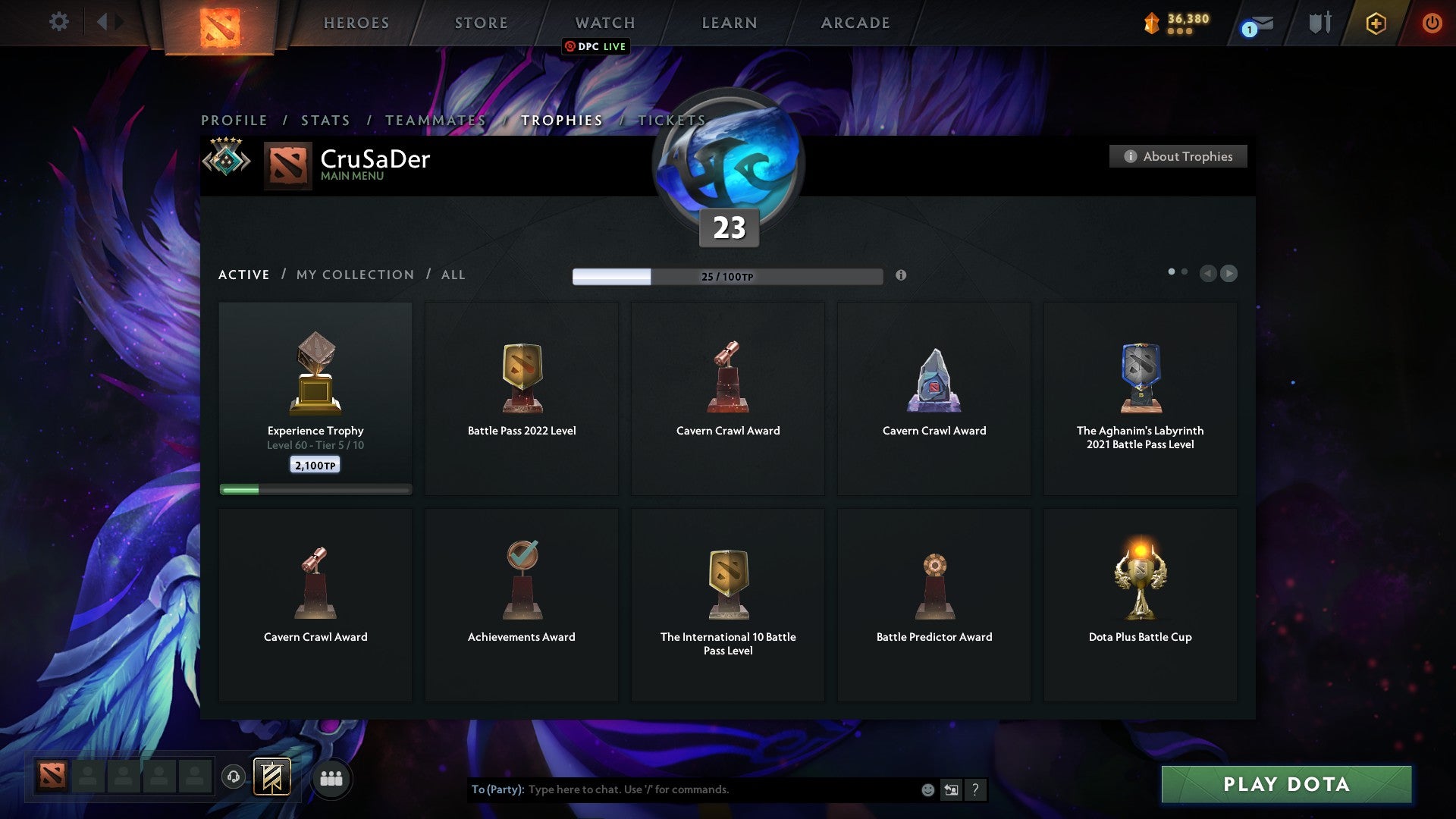 Crusader V | MMR: 2089 - Behavior: 10000