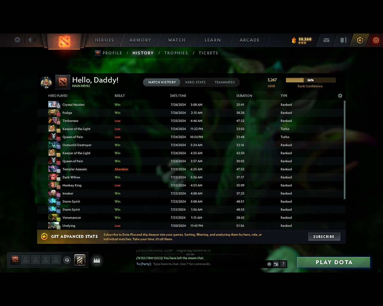 Legend II | MMR: 3267 - Behavior: 9920 - Communication: 9733