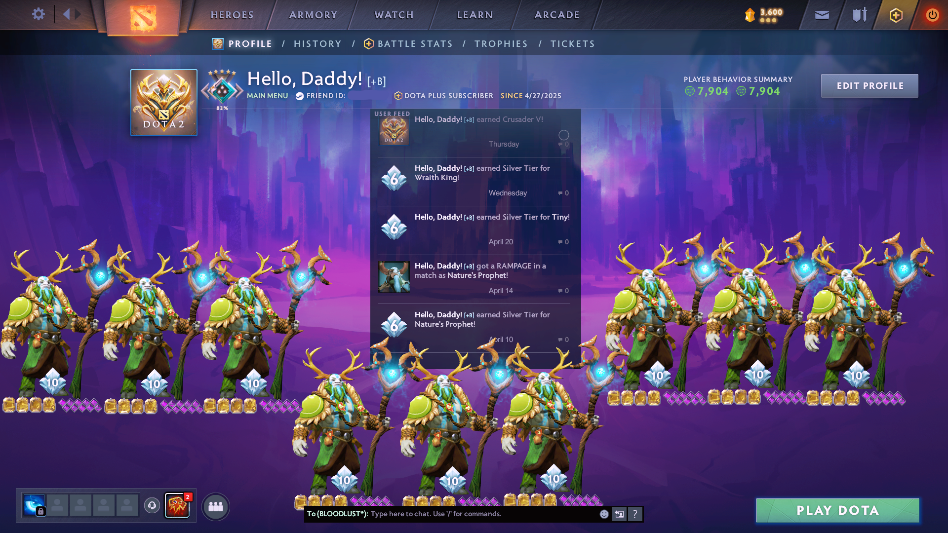 Crusader V | MMR: 2285 - Behavior: 7904 - Communication: 7904