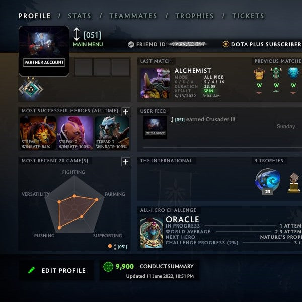 Crusader II | MMR: 1740 - Behavior: 9900