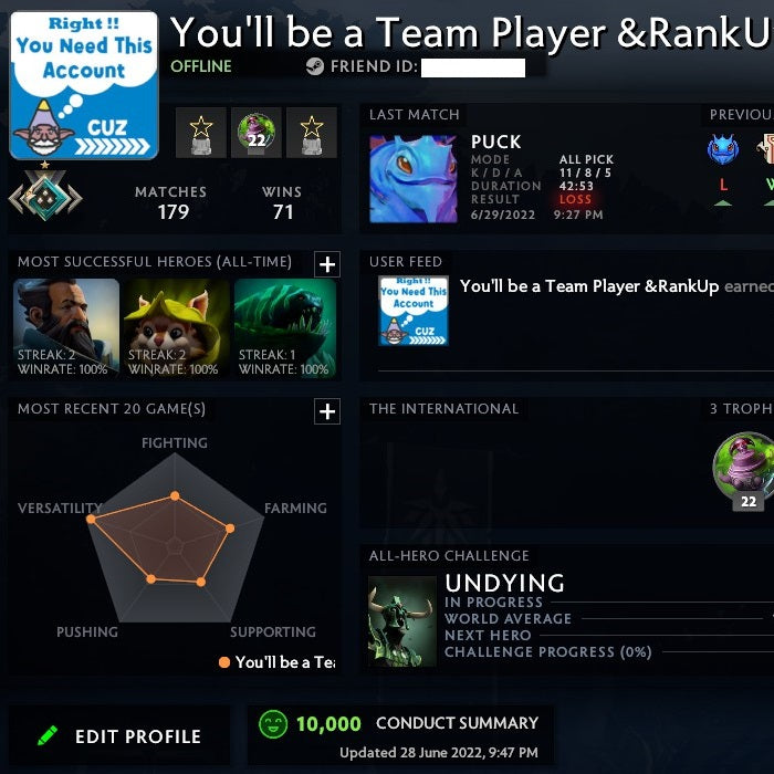 Crusader I | MMR: 1600 - Behavior: 10000