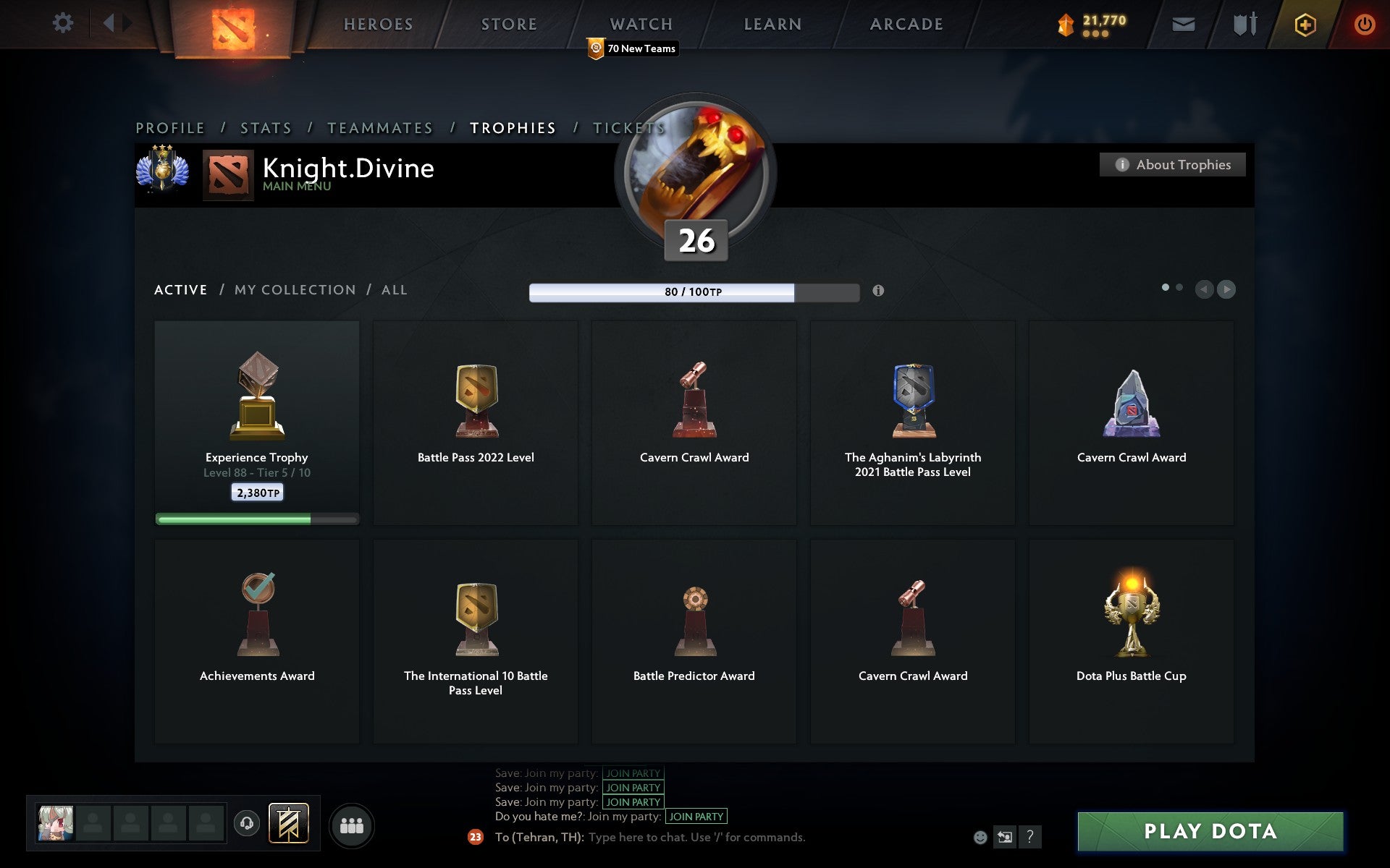 Divine III | MMR: 5024 - Behavior: 9680