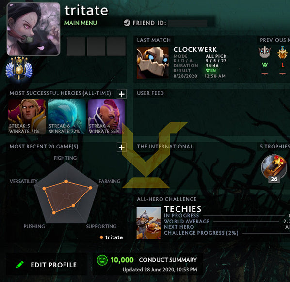 Divin V | MMR : 5500 - Comportement : 10000