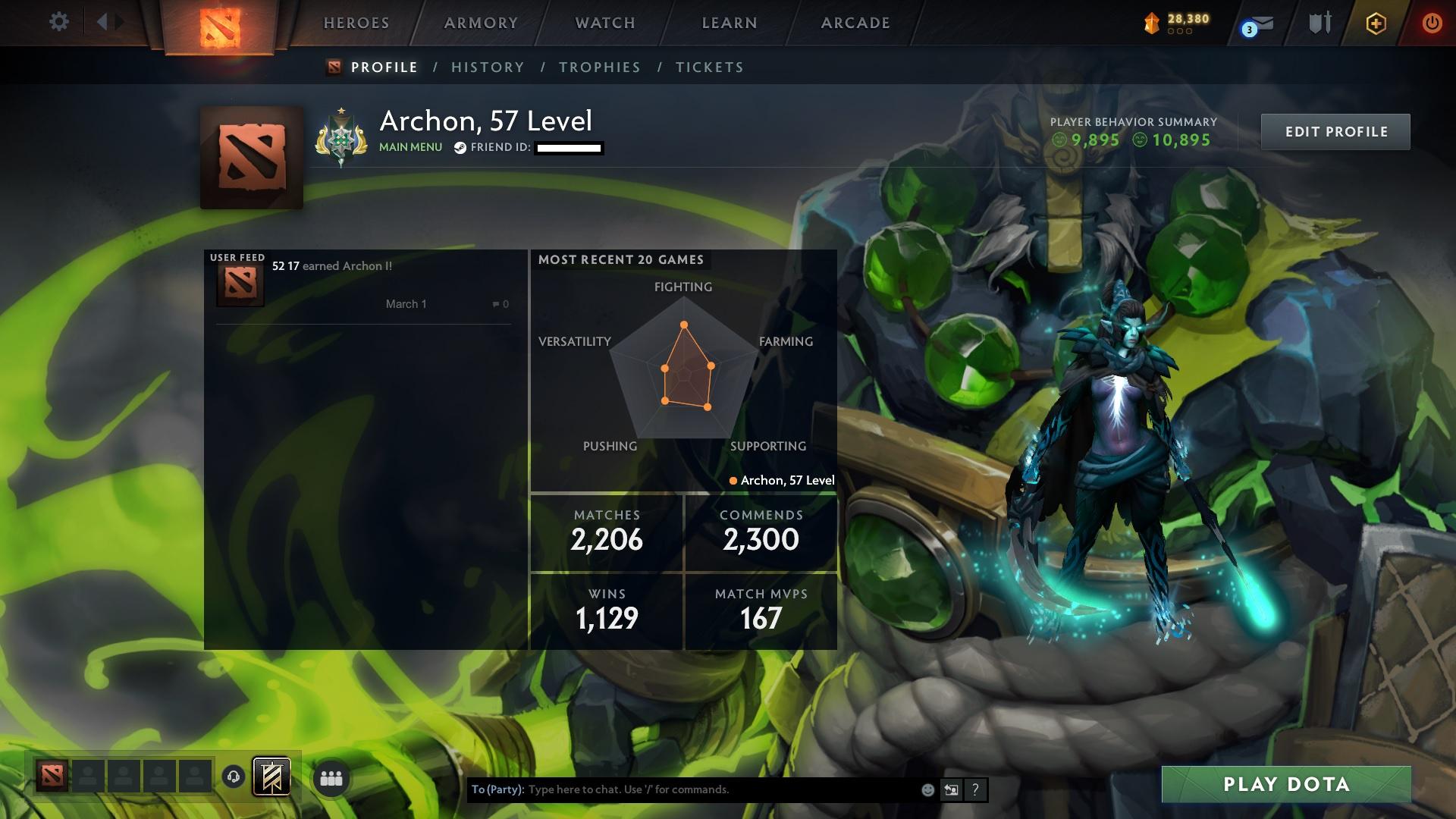 Archon I | MMR: 2305 - Behavior: 10895 - Communication: 9895