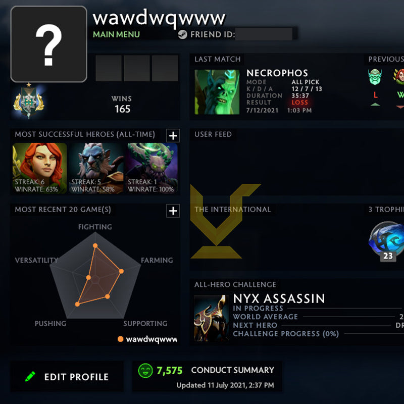 Archonte Ier | MMR : 2330 - Comportement : 7575