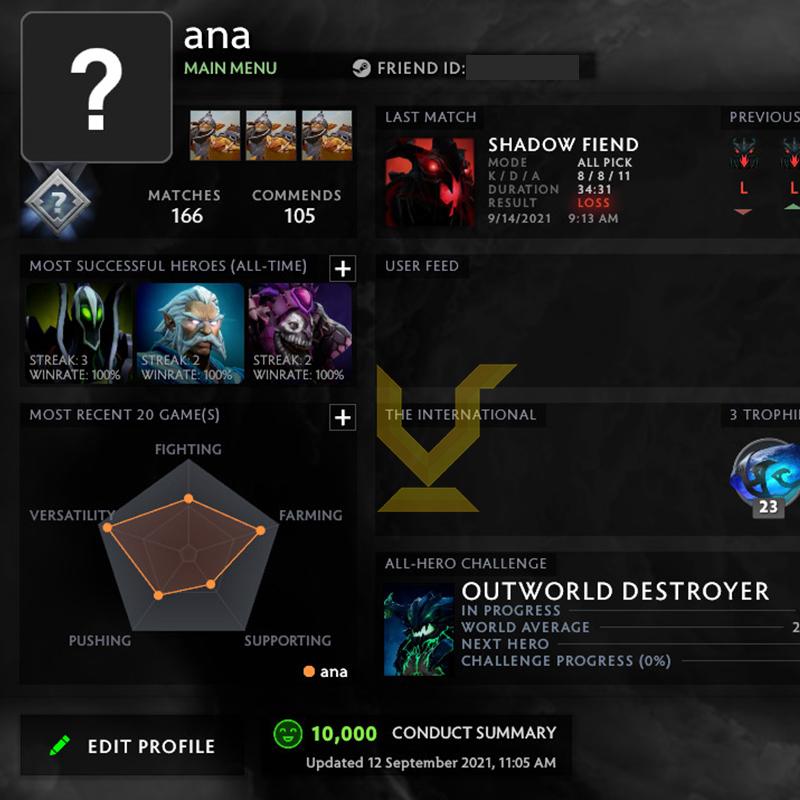 Not Calibrated | MMR: TBD - Behavior: 10000