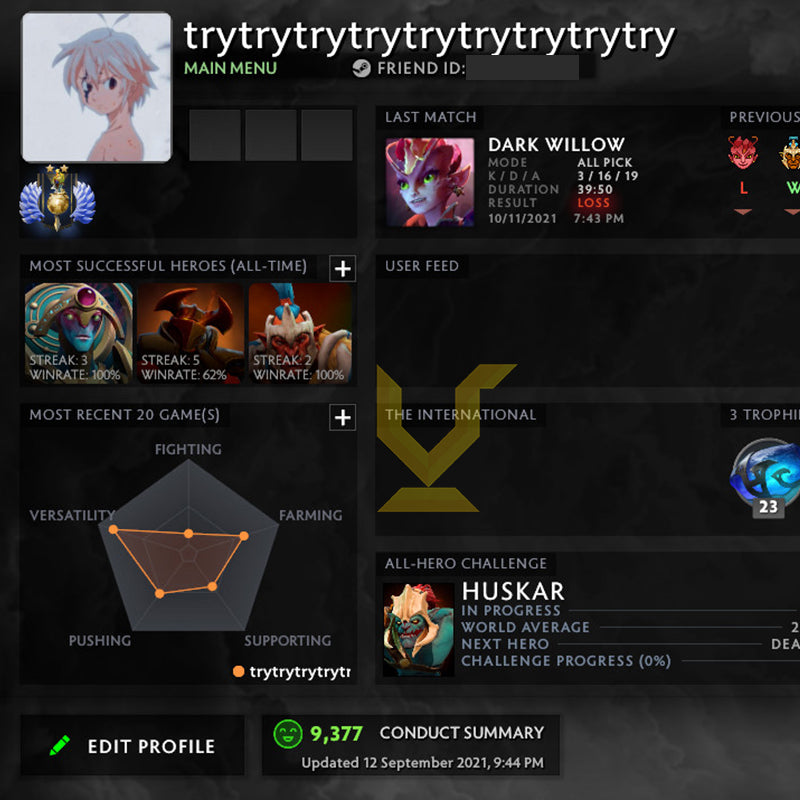 Divine II | MMR: 4660 - Behavior: 9377