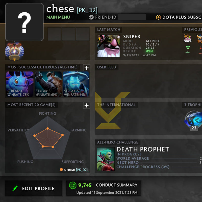 Immortel | MMR : 5910 - Comportement : 9745