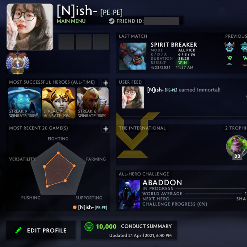 Immortel | MMR : 6300 - Comportement : 10000