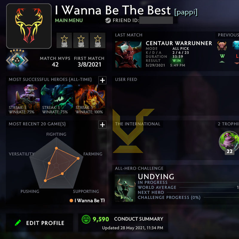 Croisé V | MMR : 2230 - Comportement : 9590