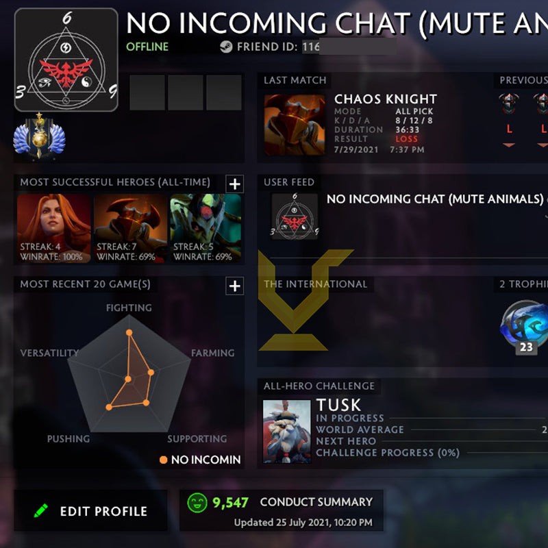 Divine I | MMR: 4710 - Behavior: 9547