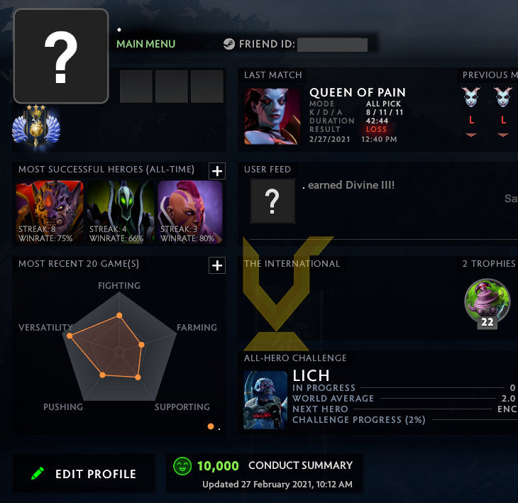 Divine III | MMR : 5110 - Behavior : 10000