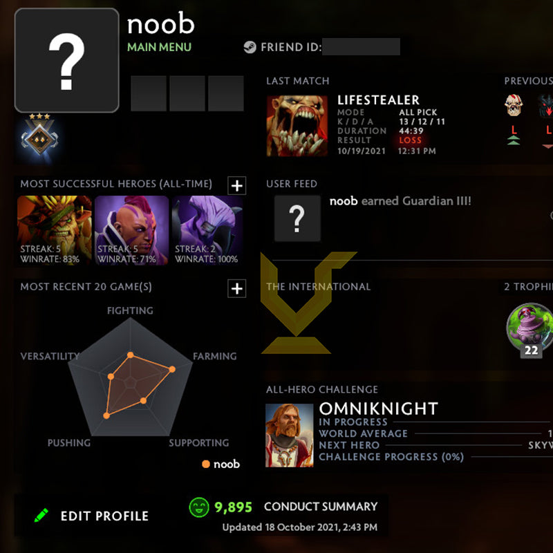 Guardian II | MMR: 1070 - Behavior: 9895