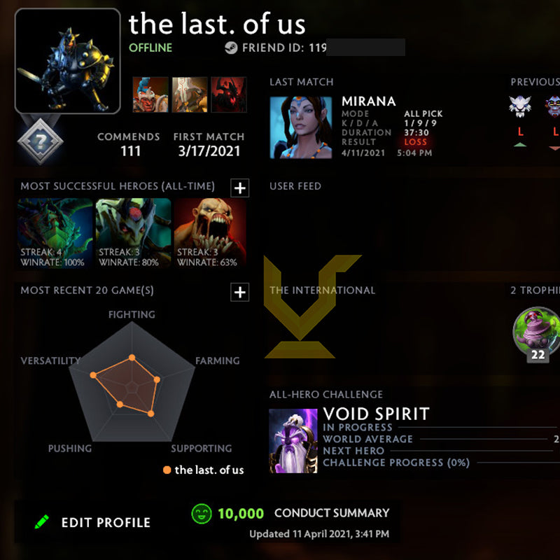 Not Calibrated | MMR: TBD - Behavior: 10000