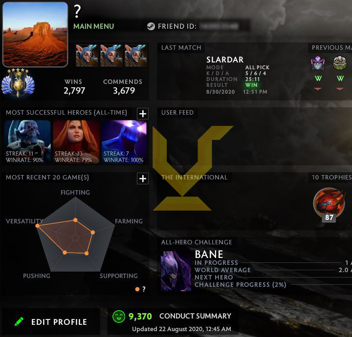 Divin V | MMR : 5410 - Comportement : 9370