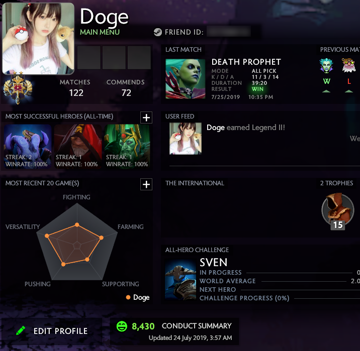 Légende I | MMR : 3199 / À déterminer