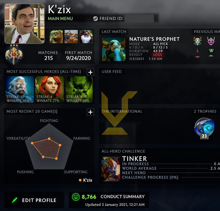 Légende III | MMR : 3350 - Comportement : 8766