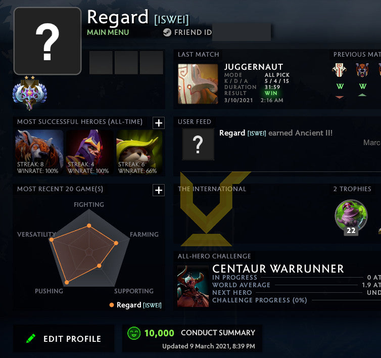 Ancient II | MMR: 4010 - Behavior: 10000