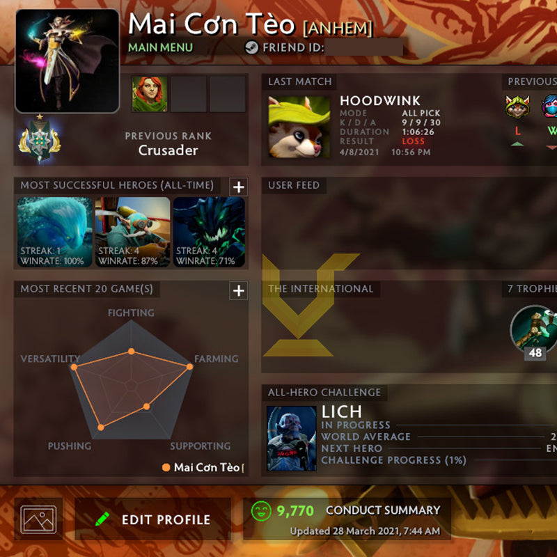 Archon I | MMR: 2430 - Behavior: 9770