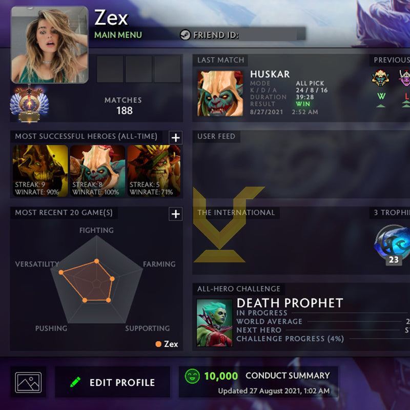 Immortel | MMR : 6110 - Comportement : 9960