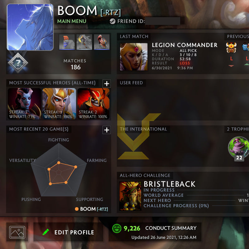 Not Calibrated | MMR: TBD - Behavior: 9200