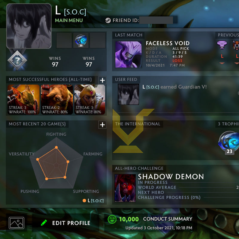 Not Calibrated | MMR: TBD - Behavior: 10000