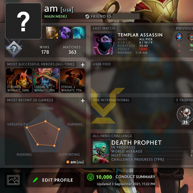 Not Calibrated | MMR: TBD - Behavior: 10000