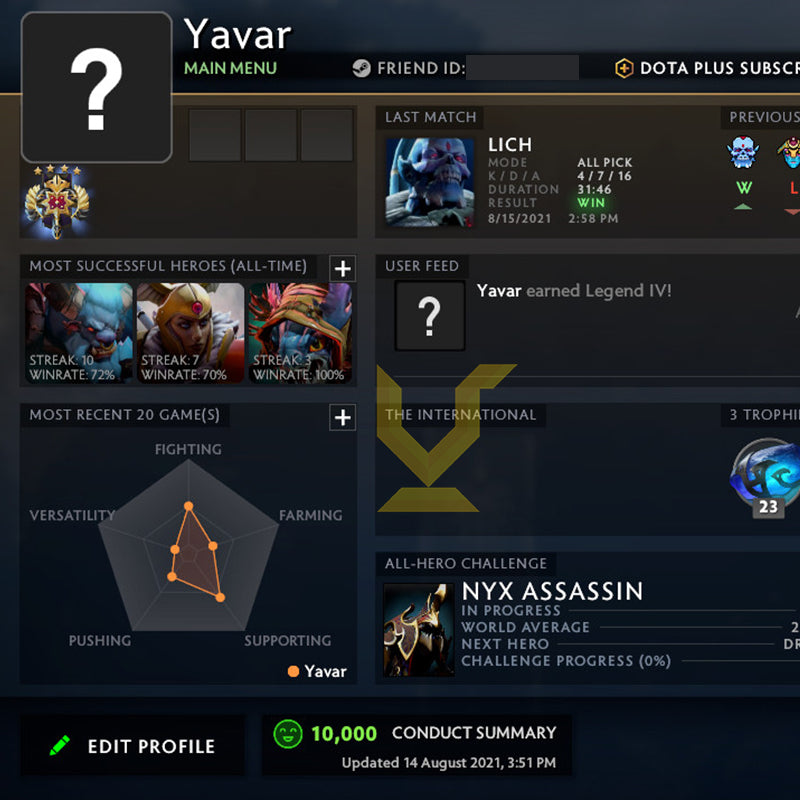 Legend IV | MMR: 3560 - Behavior: 10000