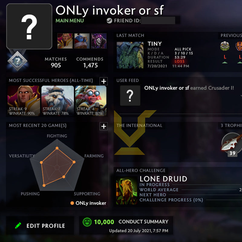 Not Calibrated | MMR: TBD - Behavior: 10000