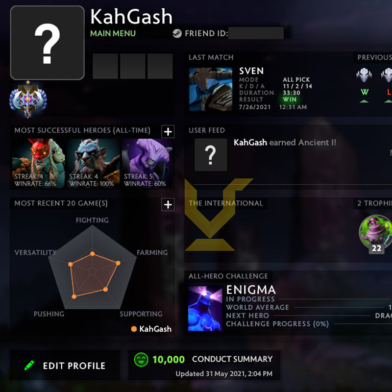 Ancient I | MMR: 3900 - Behavior: 10000