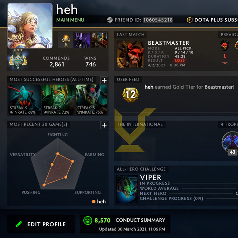 Archon III | MMR: 2600- Behavior: 8500