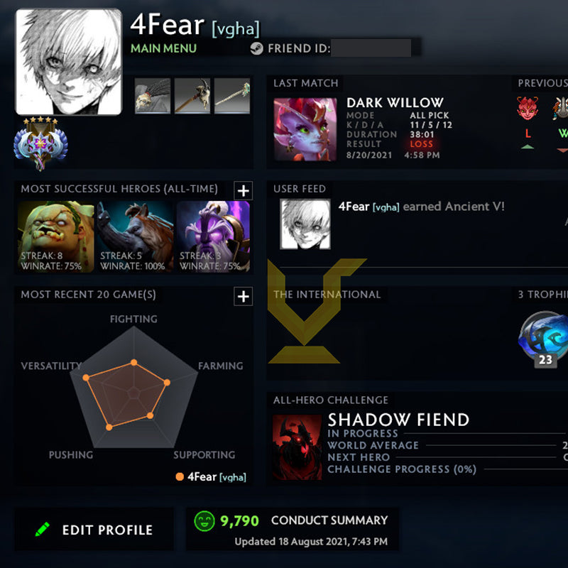 Ancient V | MMR: 4440 - Behavior: 10000