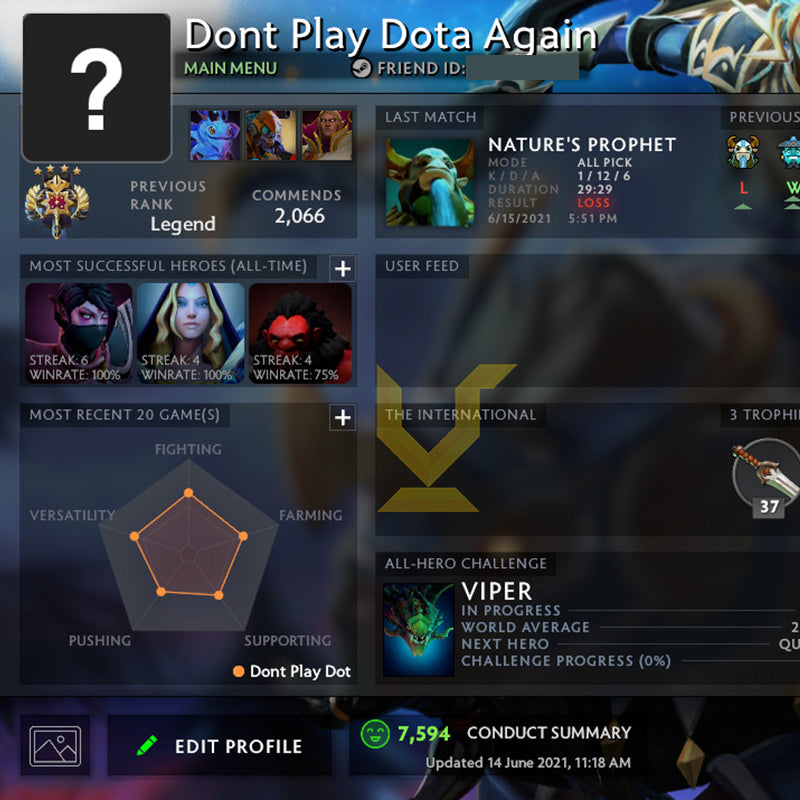 Legend IV | MMR: 3610 - Behavior: 7594