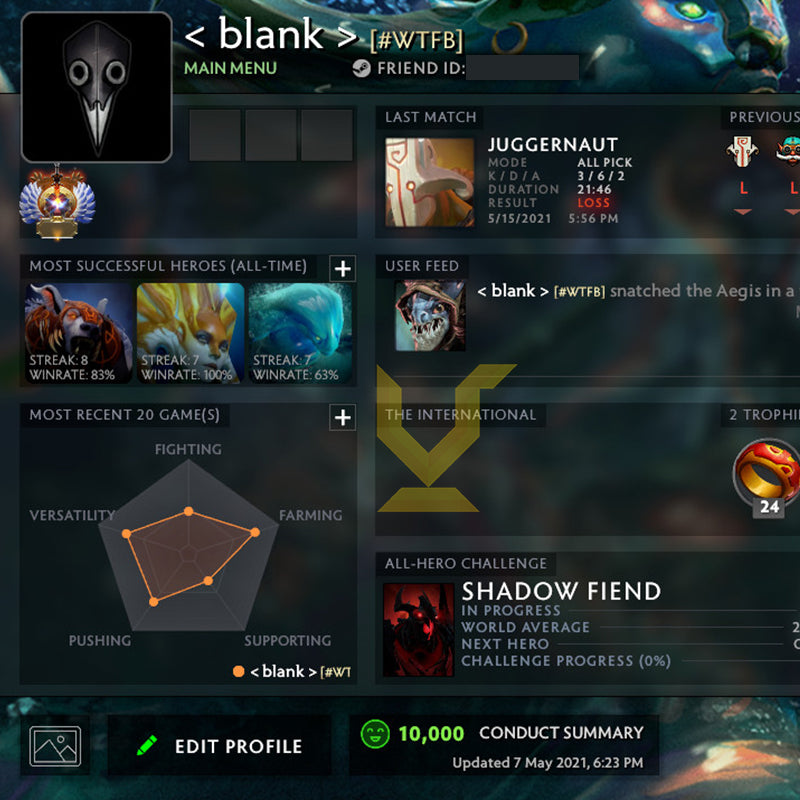 Immortel | MMR : 5960 - Comportement : 10000