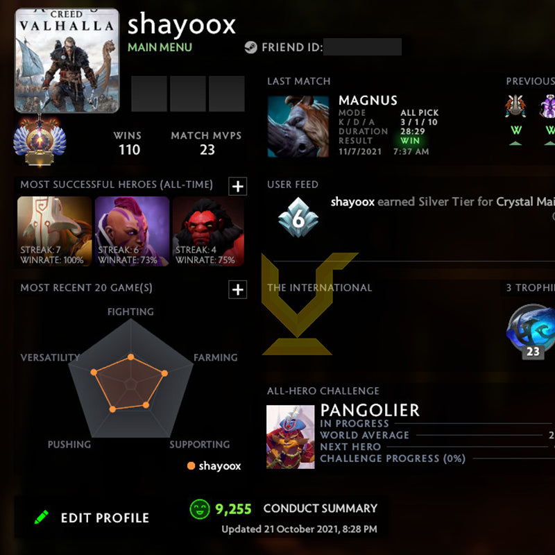 Immortel | MMR : 5700 - Comportement : 9255