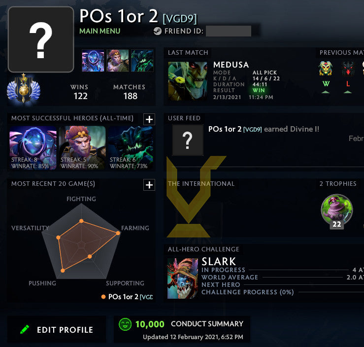 Divin I | MMR : 4800 - Comportement : 10000