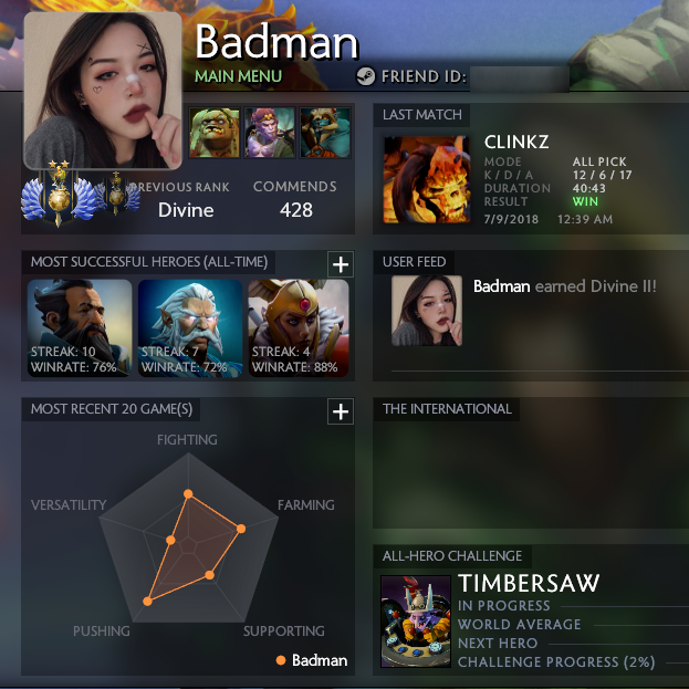 Divin II | MMR : 5207 / 5163